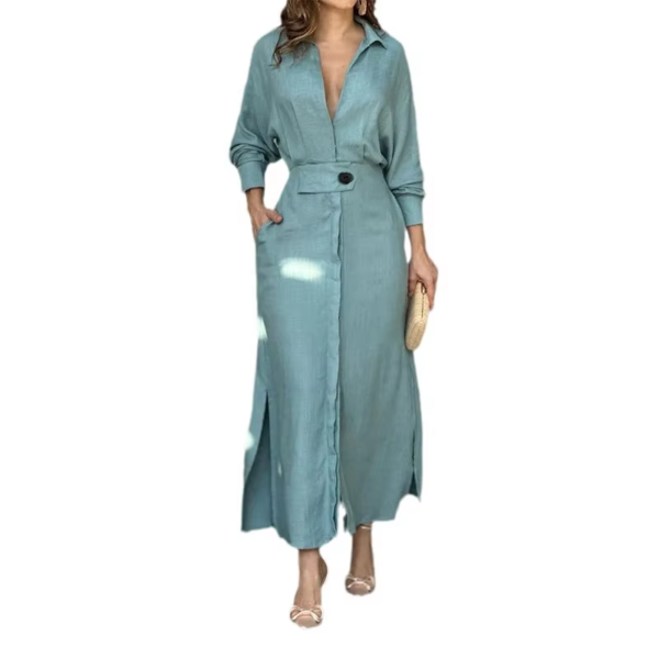 Women's Laceup Shirt Dress2